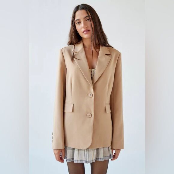 Urban Outfitters Tan Blazer Classic Tailored Fit - Picture 1 of 4